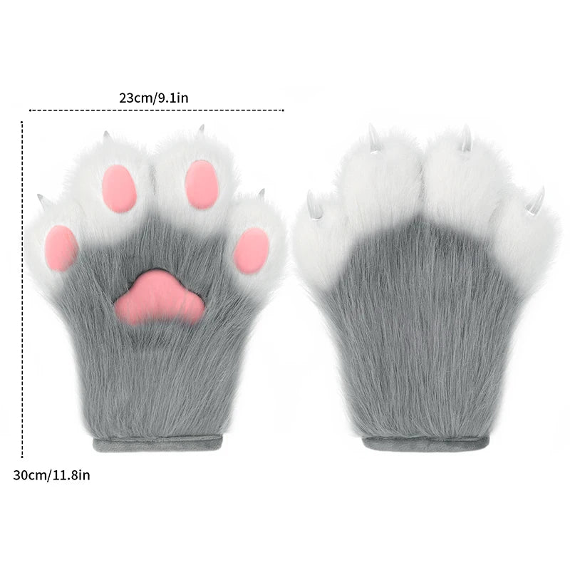 Plush Animal Claw Gloves