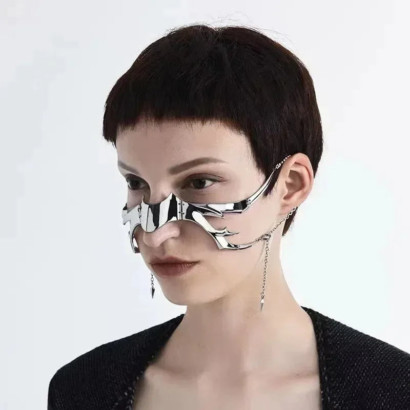 Cyberpunk Liquid Mask - Upper Face Chain