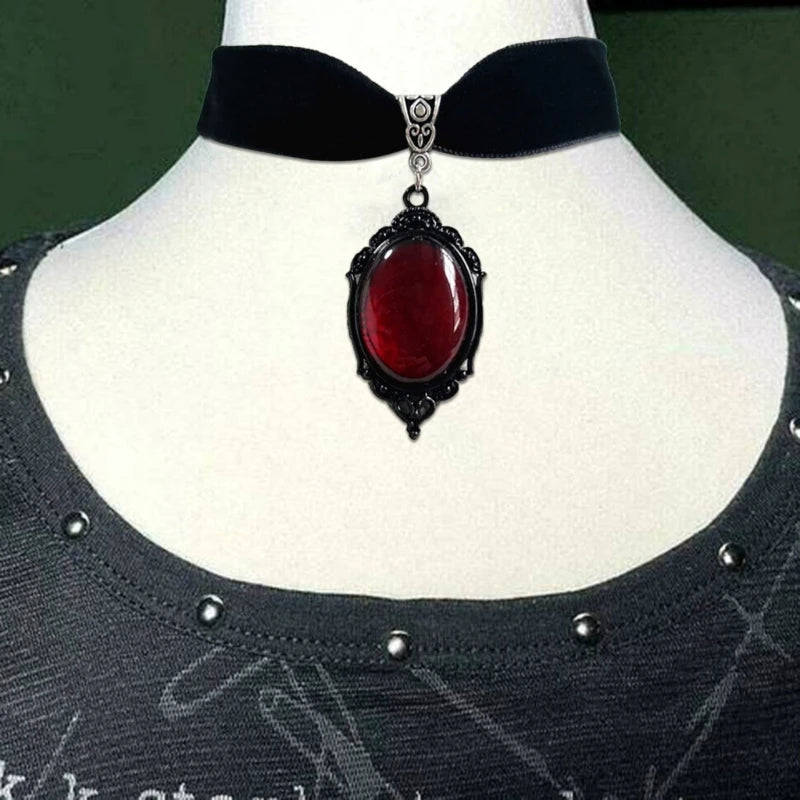 Vintage Embossed Charm Choker