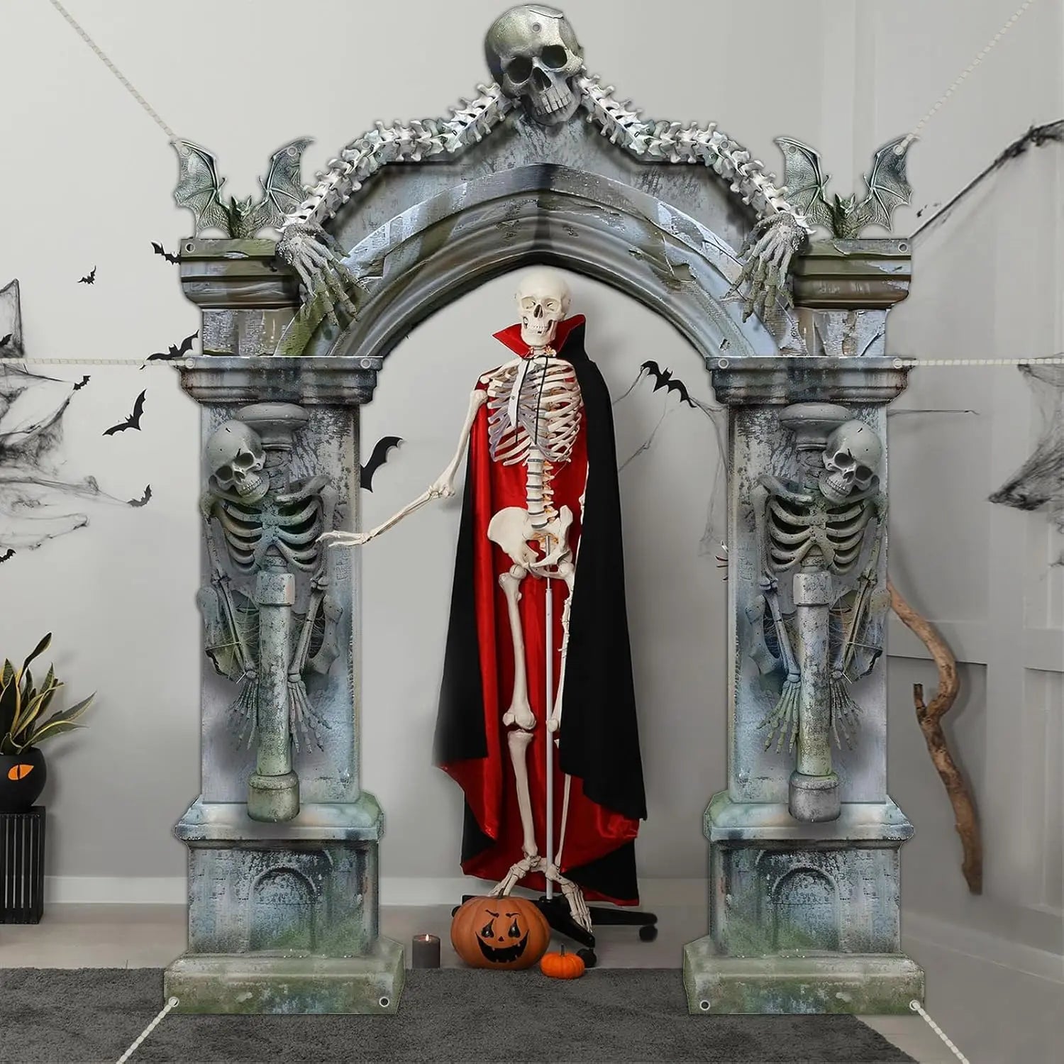 Skeleton Party Door Banner & Photo Booth Props