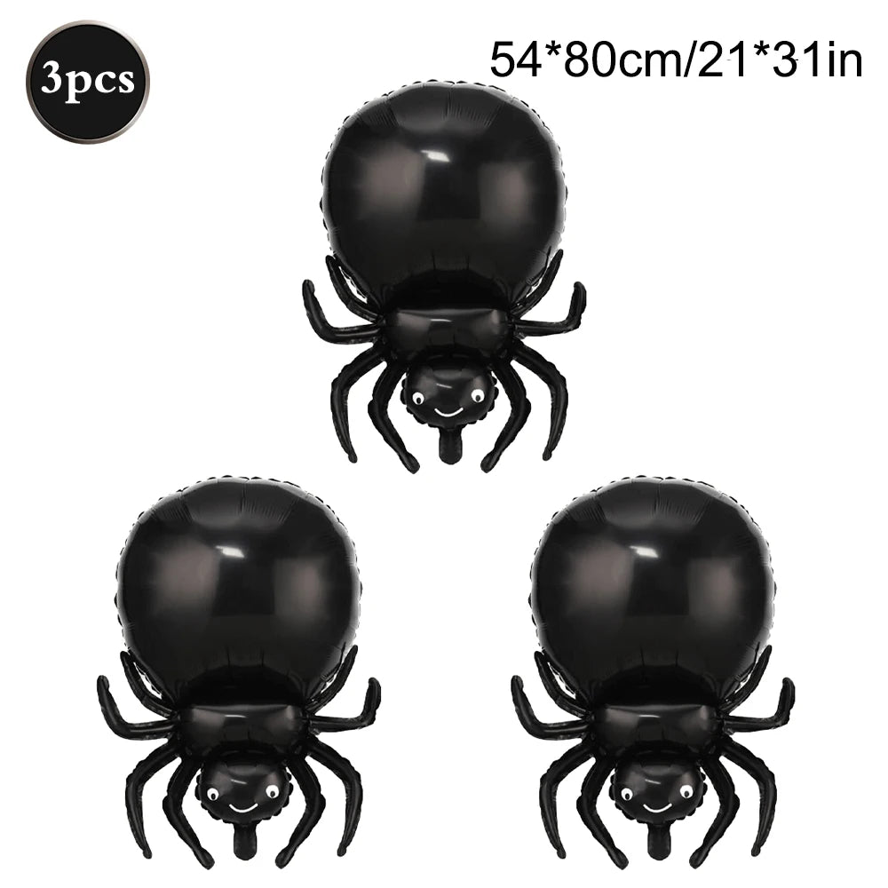 Foil Balloon Set — Pumpkin, Ghost, Bat, Dead Tree