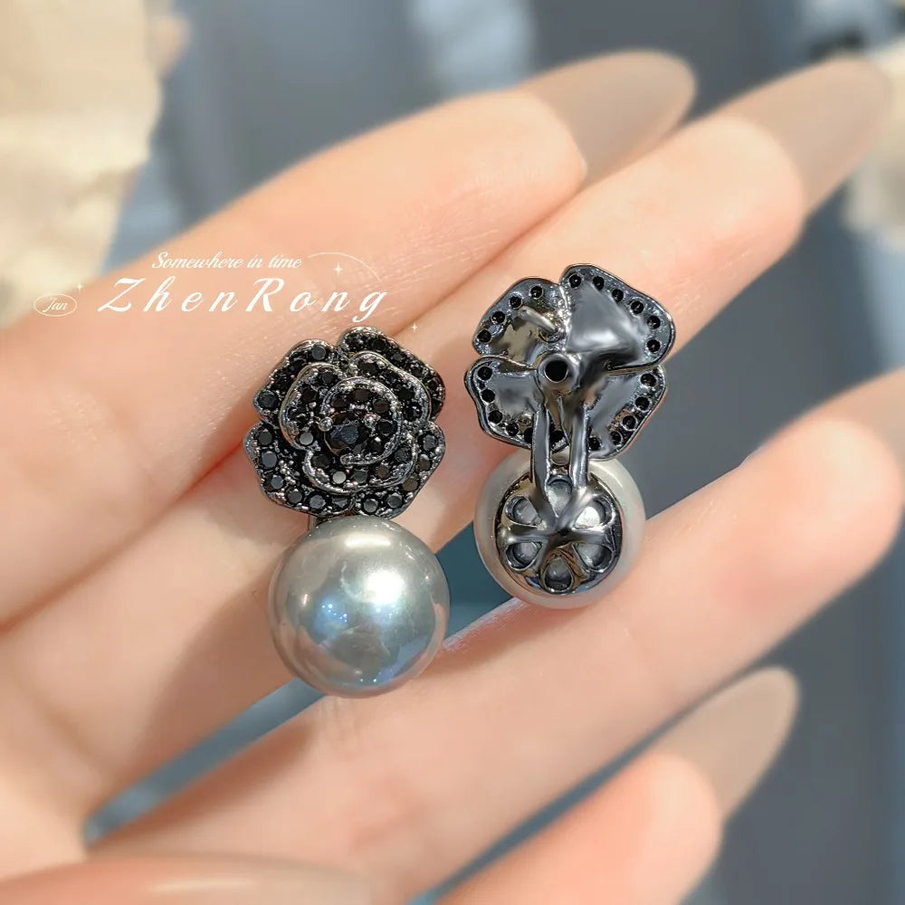 Rose & Pearl Gothic Necklace