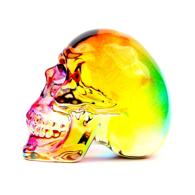 Colorful Crystal Skull Decor