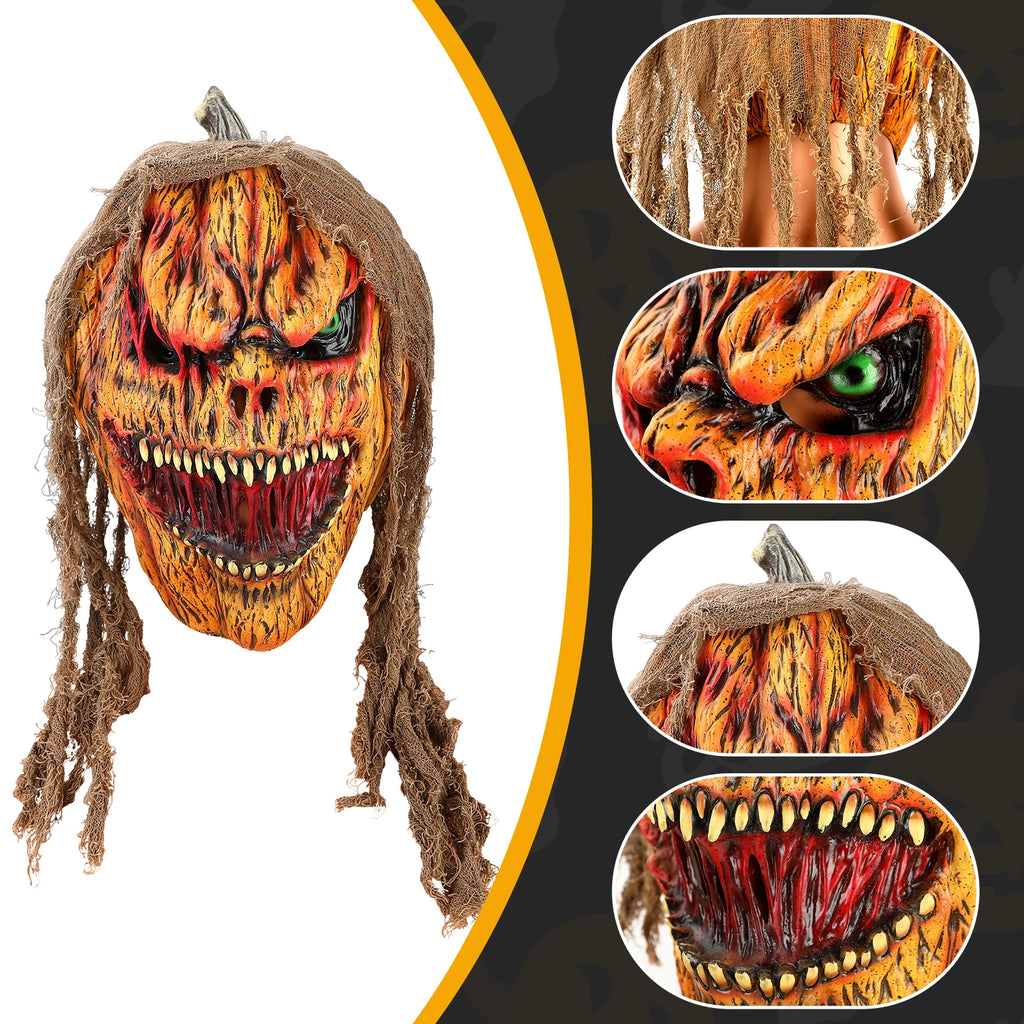 Pumpkin Ghost Latex Mask