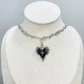 Gothic Heart & Cross Necklace