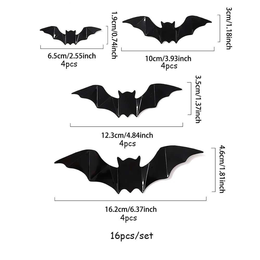 3D Wall Bat Decals