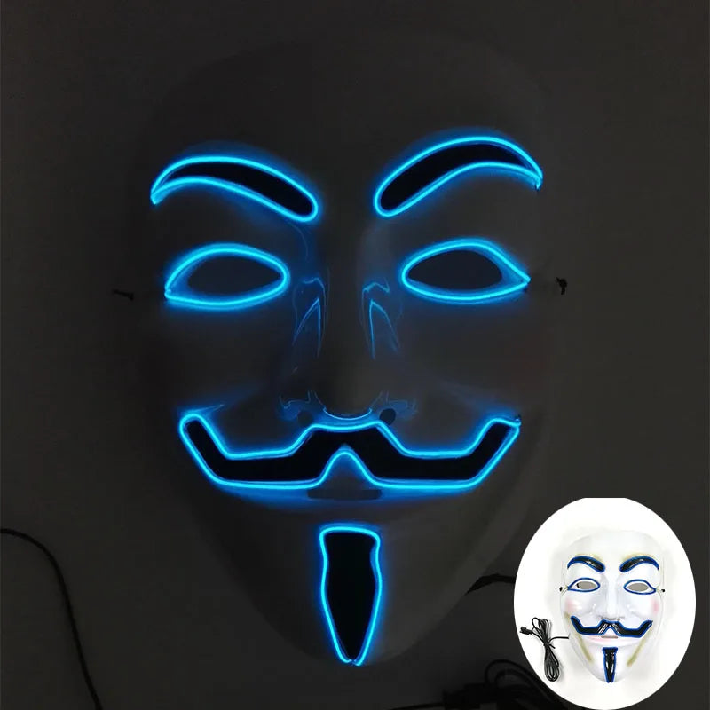LED Hacker Vendetta Mask