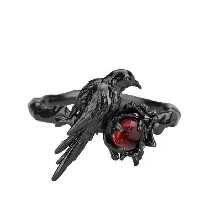 Black Raven Gothic Ring