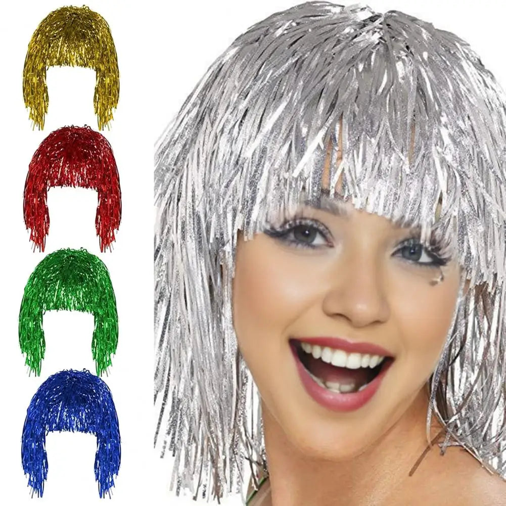 Foil Tinsel Disco Wig