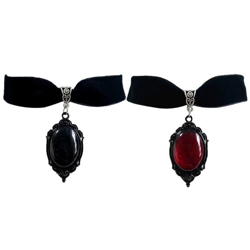 Vintage Embossed Charm Choker