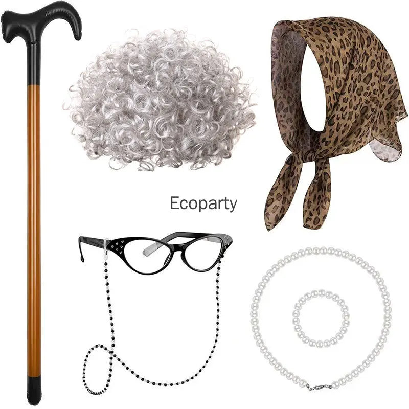 Old Lady Costume Accessory Set