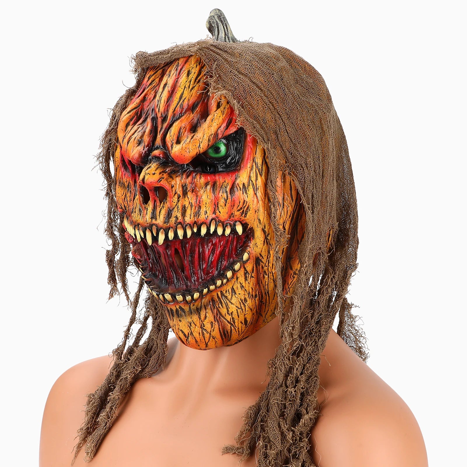 Pumpkin Ghost Latex Mask