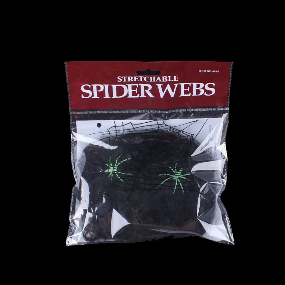 Stretchy Spider Web with Spiders