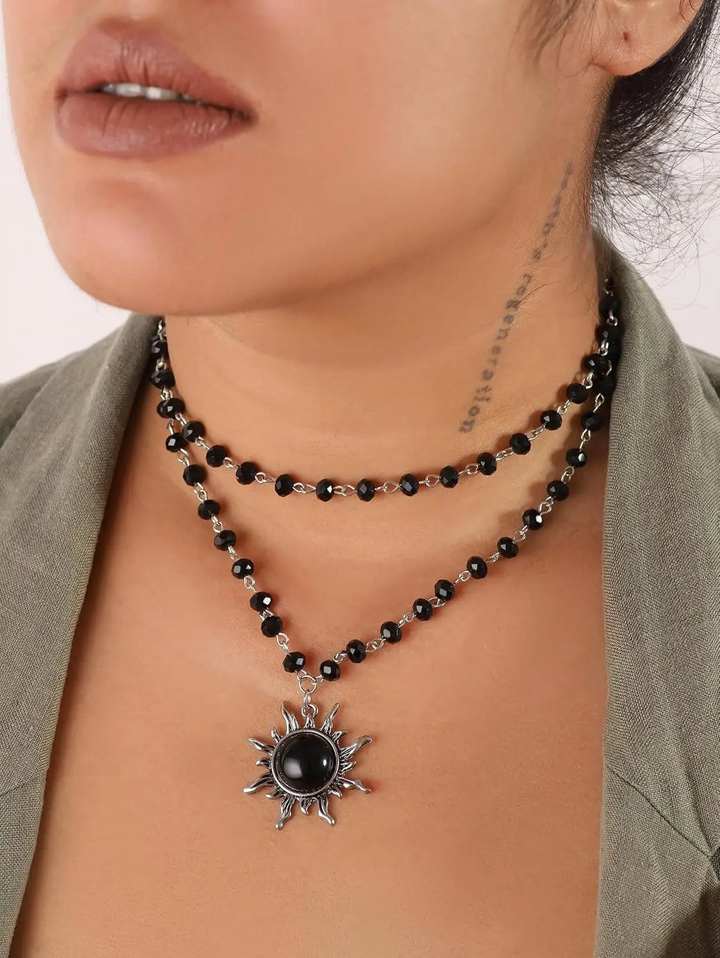 Grunge Sun Bead Choker