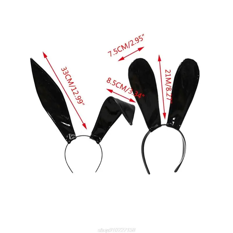 Leather Bunny Ears Headband
