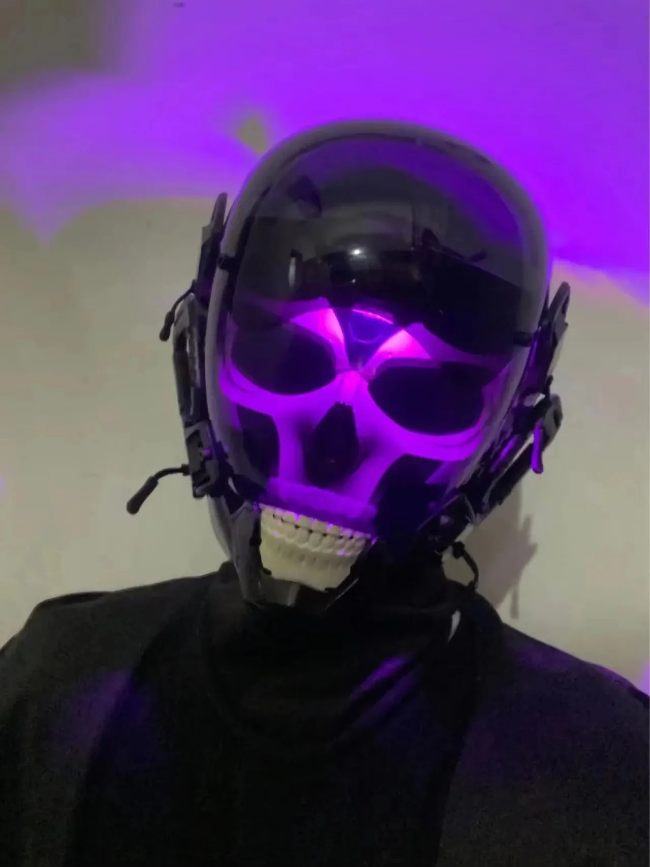 Cyberpunk LED Skull Mask