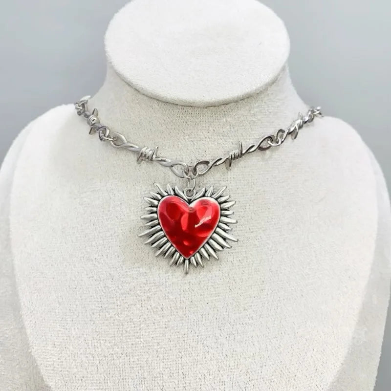 Red Vampire Bat Necklace