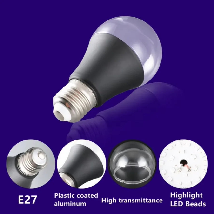 12W Purple Blacklight Bulb