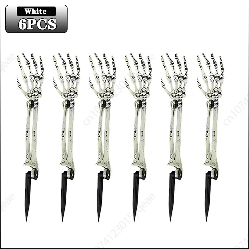 1-6pc Skeleton Hand Yard Stakes