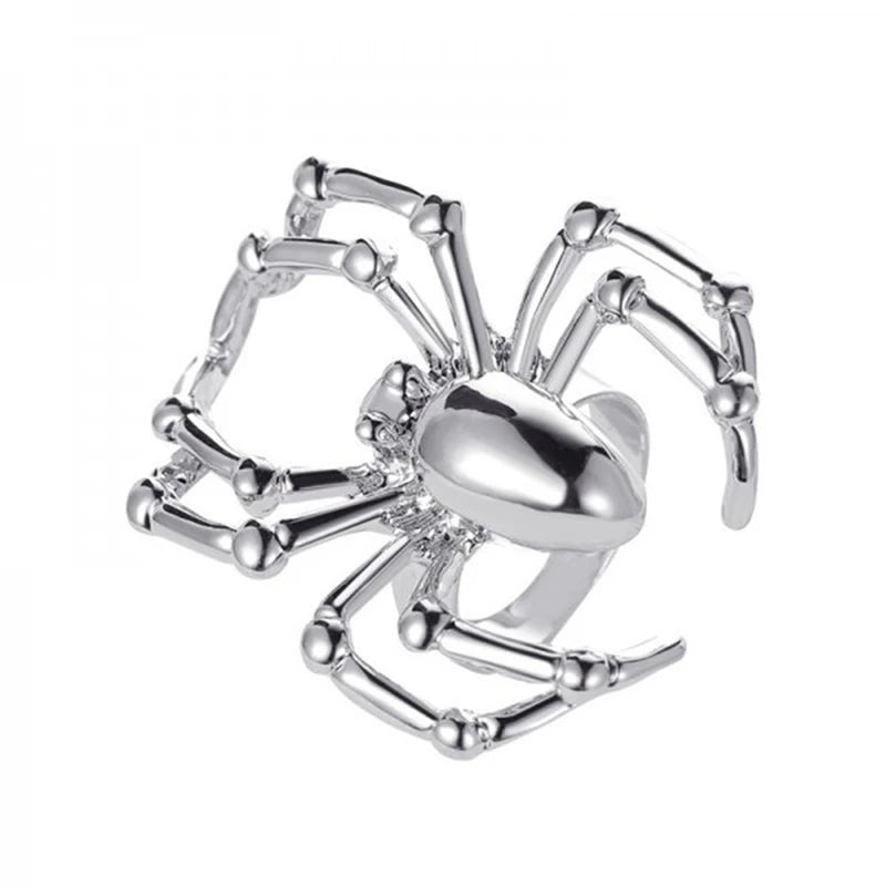 Crystal Ball Spider Ring