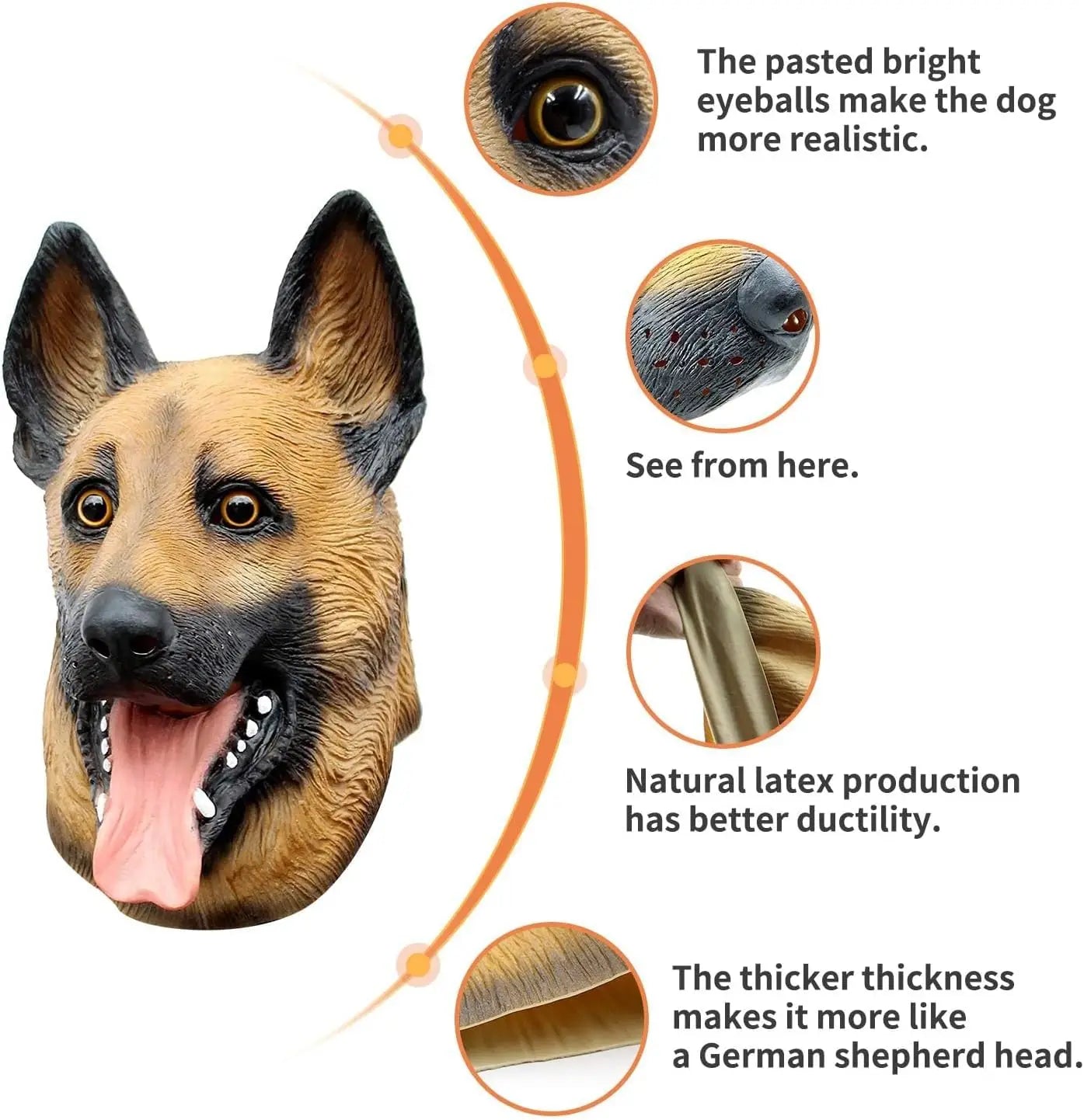 Realistic Dog Latex Mask