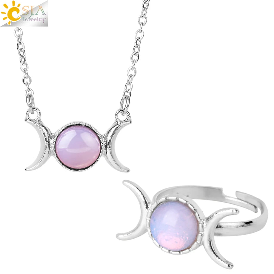 Crescent Crystal Jewelry Set