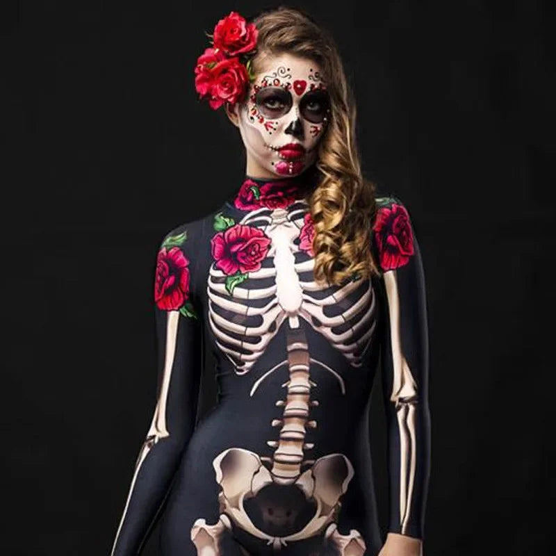 Rose Skeleton Costume Dress
