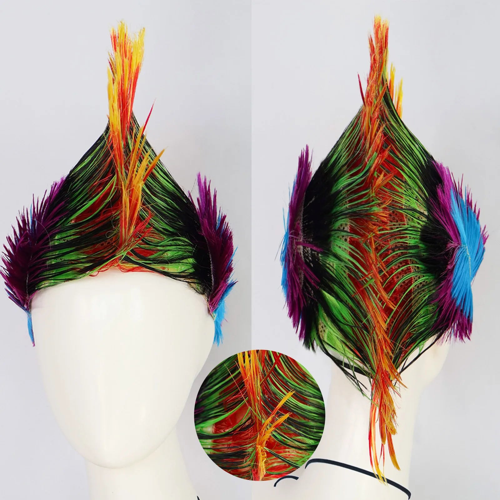 Rainbow Mohawk Wig
