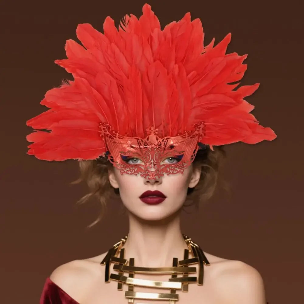 Feather Masquerade Mask
