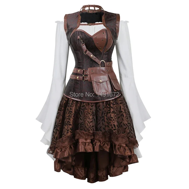 Steampunk 3-Piece Corset Set
