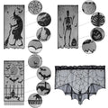 Bat & Spider Web Black Lace Tablecloth