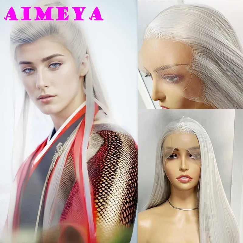Silver Widow's Peak Wig