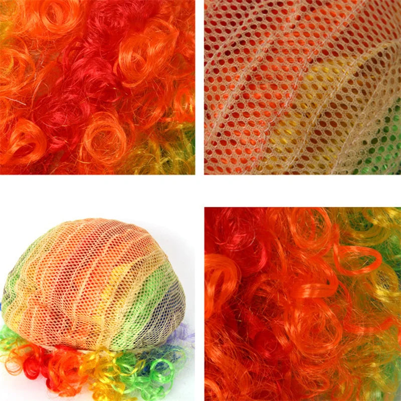 Rainbow Curly Clown Wig