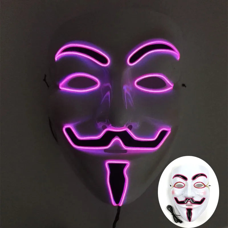 LED Hacker Vendetta Mask