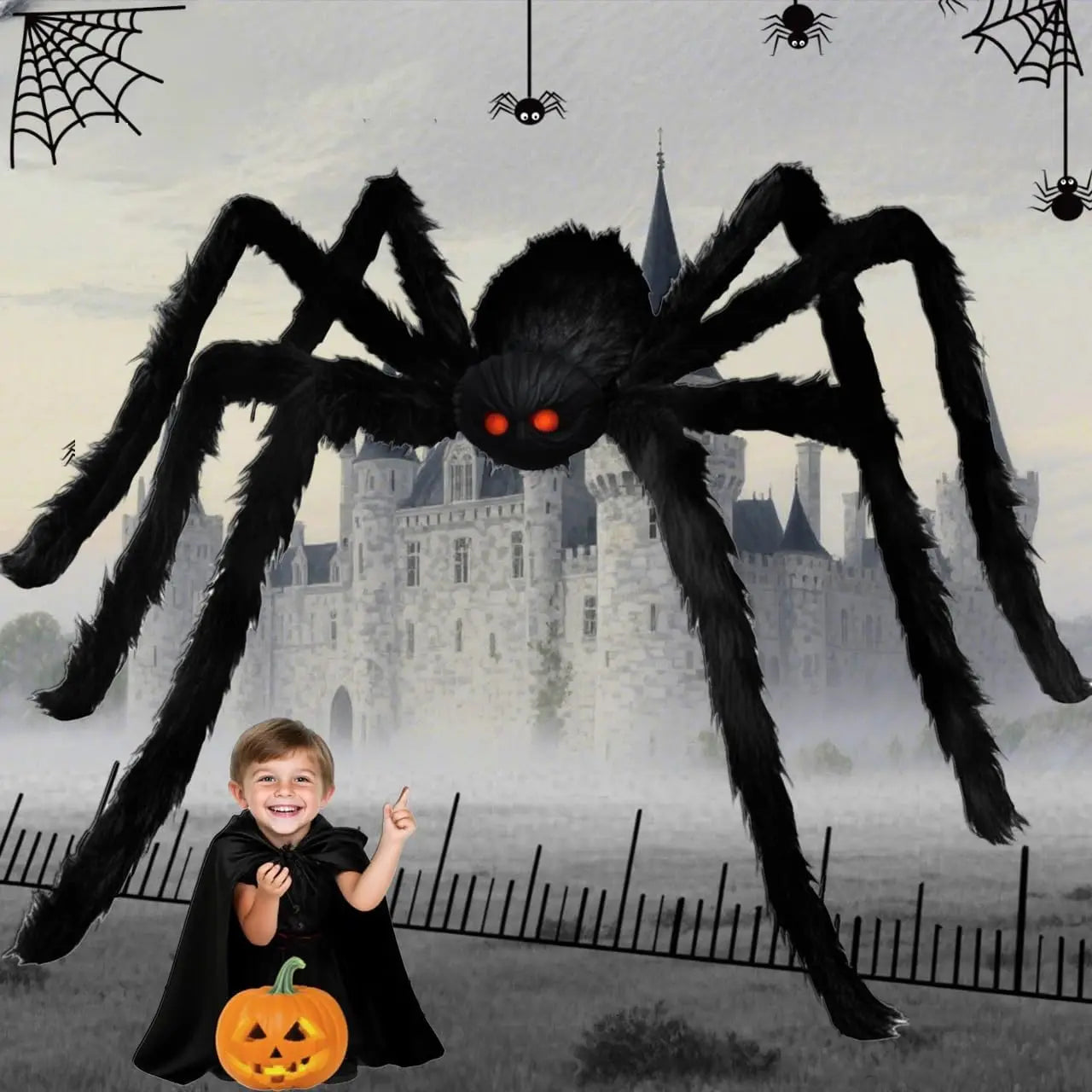Giant Black Plush Spider