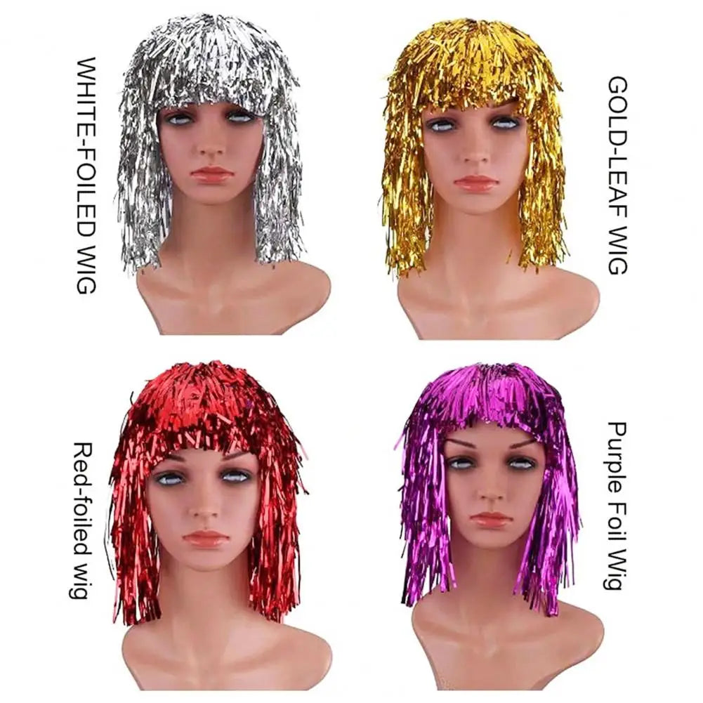 Foil Tinsel Disco Wig