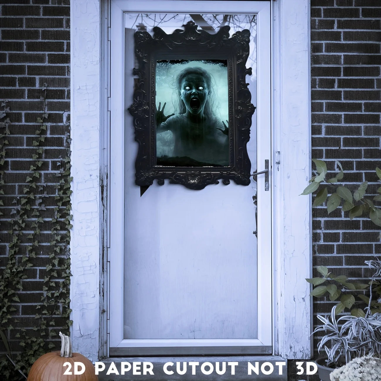 Scary Woman Photo Frame Wall Sticker