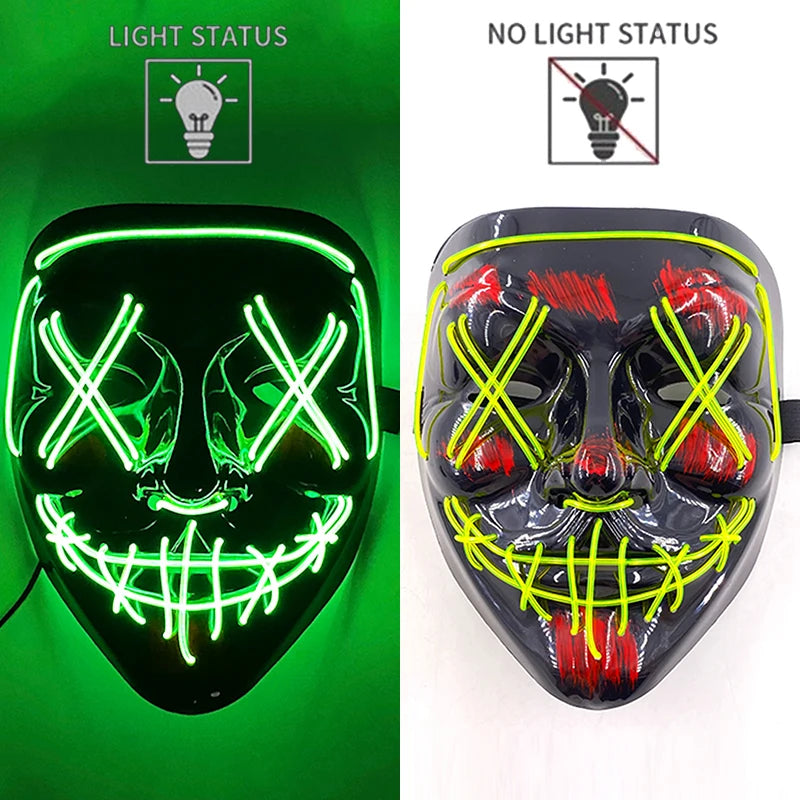 LED Hacker Vendetta Mask