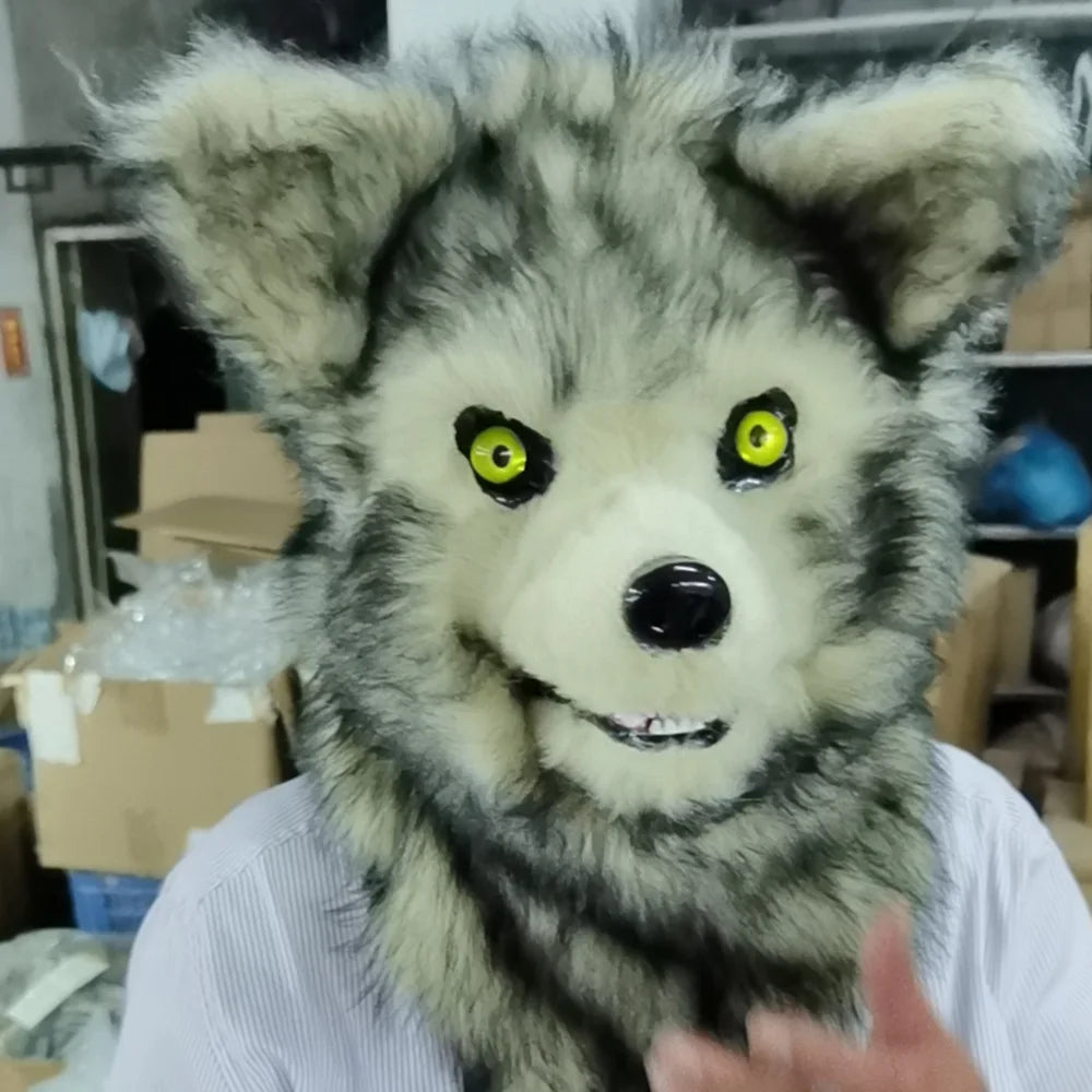 Plush Animal Head Mask