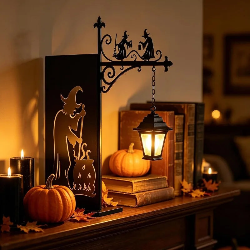 Vintage Gothic Pumpkin Lantern (Bookshelf/Shelf Display)