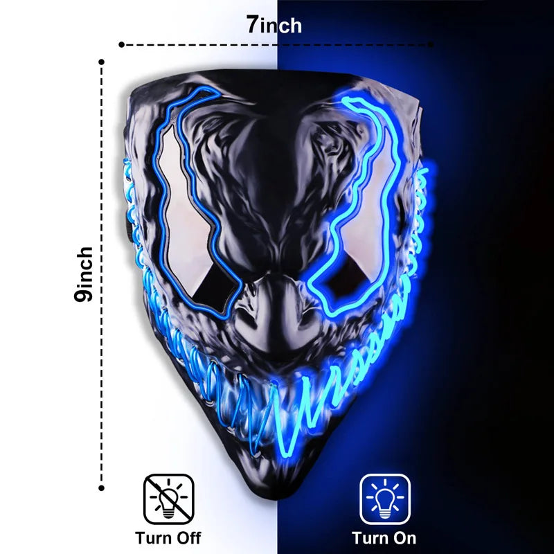 LED Venom Horror Mask