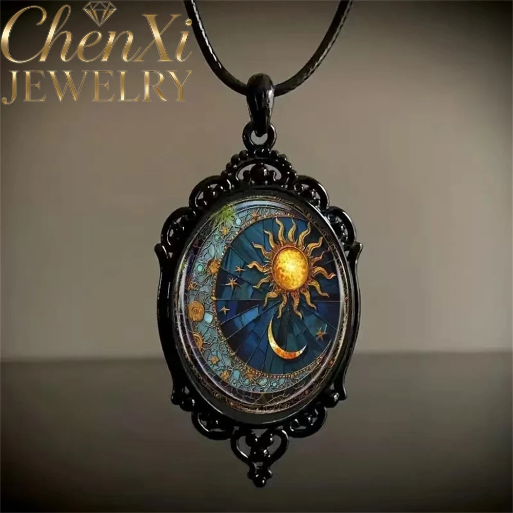Raven Cross Witch Pendant