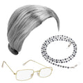 Funny Old Lady Wig Set