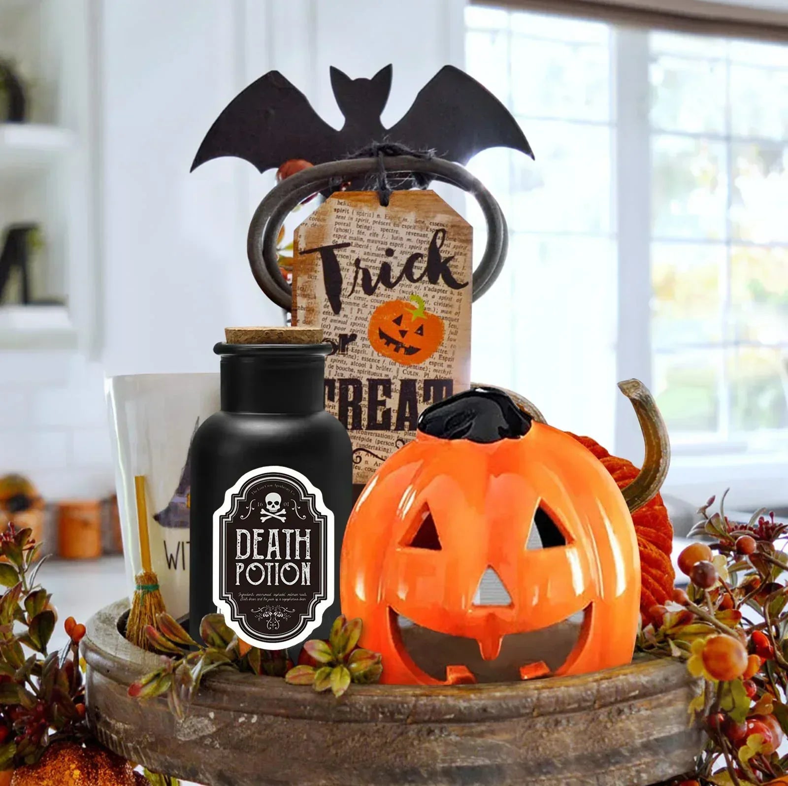 Apothecary Potion Bottles (Black & White Set)