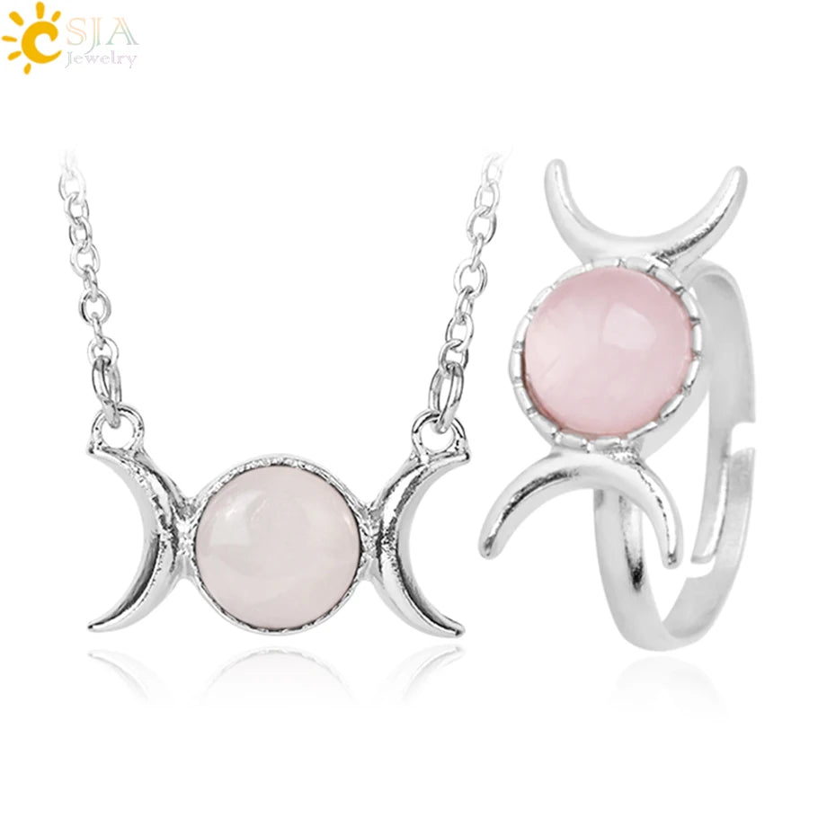 Crescent Crystal Jewelry Set