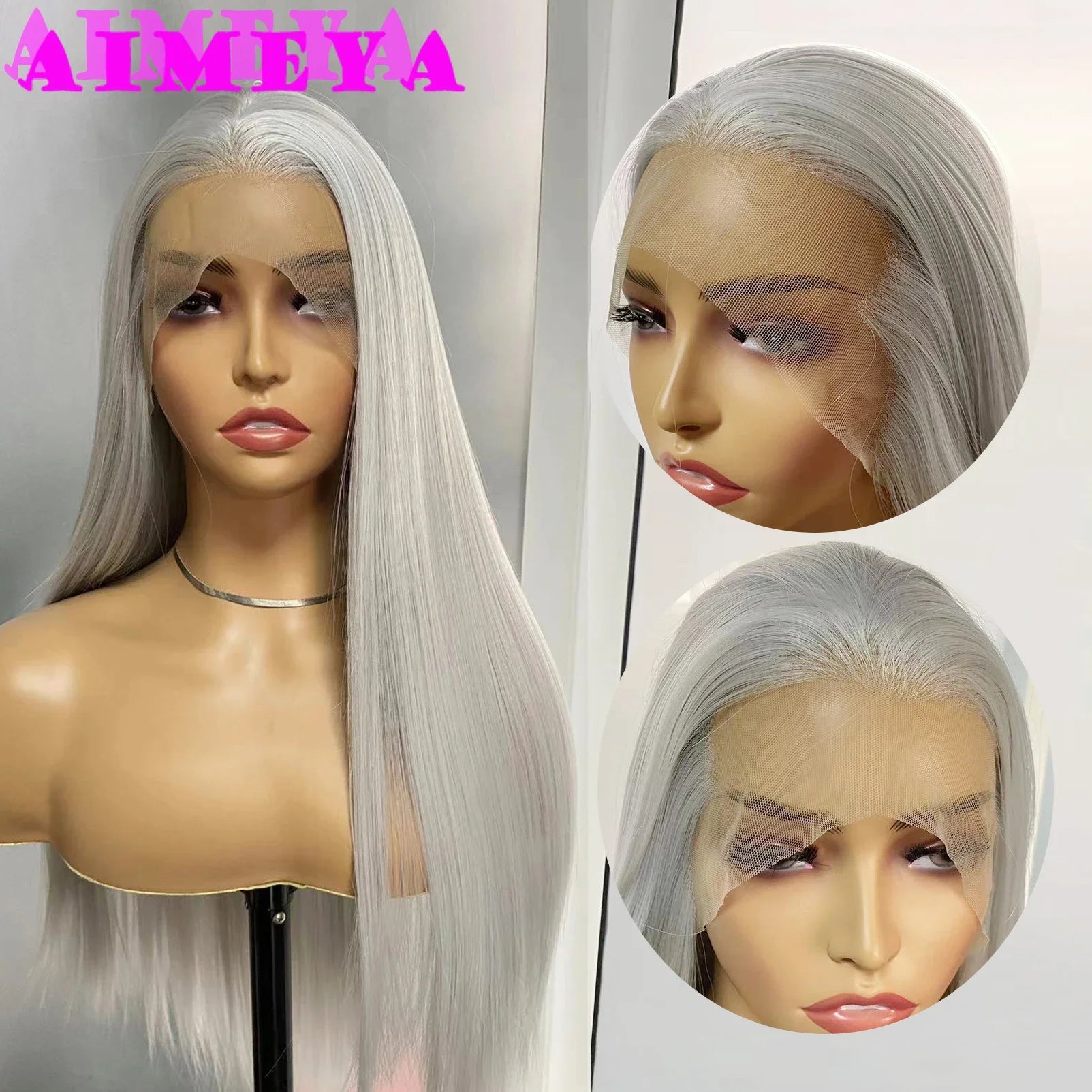 Silver Widow's Peak Wig